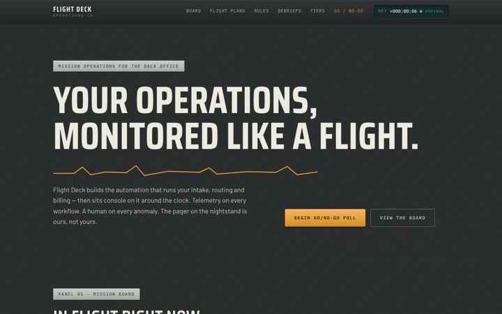 Homepage of Flight Deck Operations