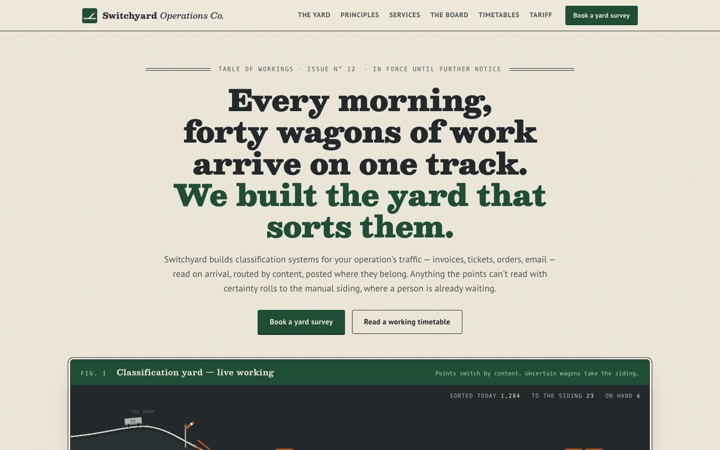 Homepage of Switchyard Operations Co.