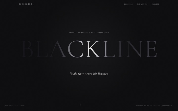 Homepage of BLACKLINE
