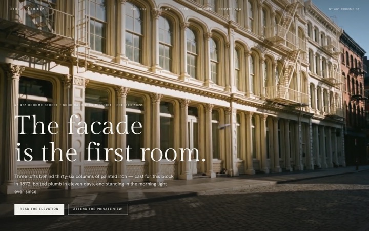 Homepage of Iron & Broome