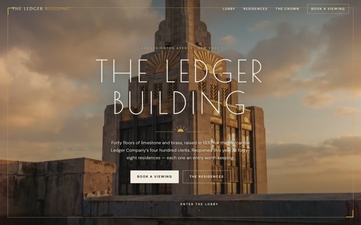 Homepage of The Ledger Building
