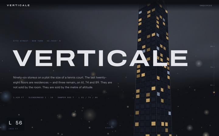 Homepage of VERTICALE