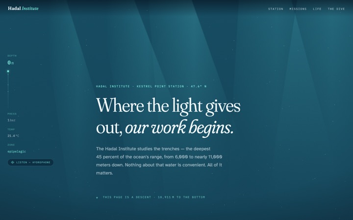 Homepage of Hadal Institute