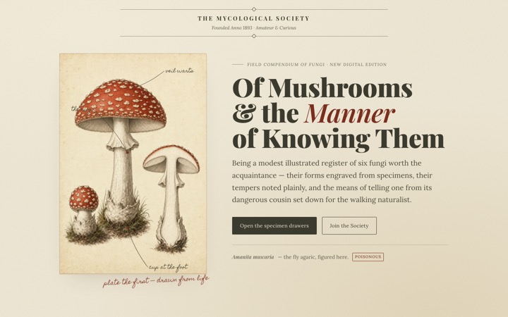 Homepage of The Mycological Society