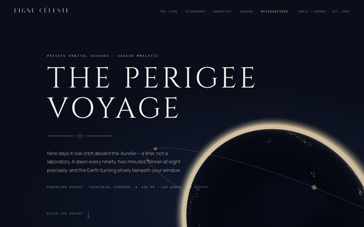 Homepage of Ligne Céleste
