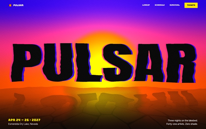 Homepage of PULSAR 2027