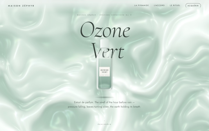 Homepage of Maison Zéphyr