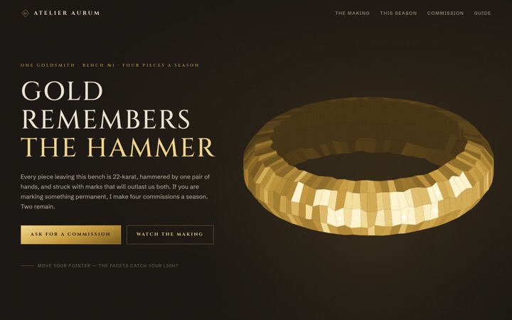 Homepage of Atelier Aurum