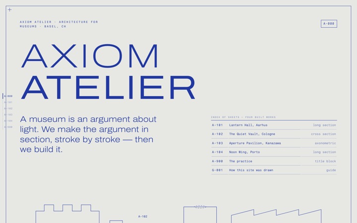 Homepage of Axiom Atelier