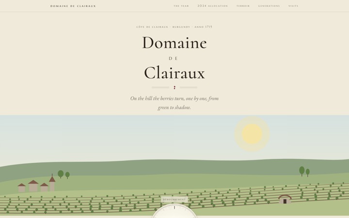 Homepage of Domaine de Clairaux