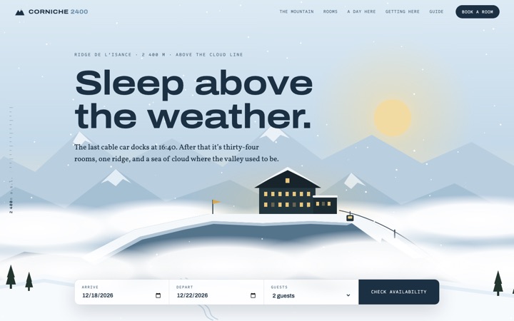 Homepage of Hotel Corniche 2400