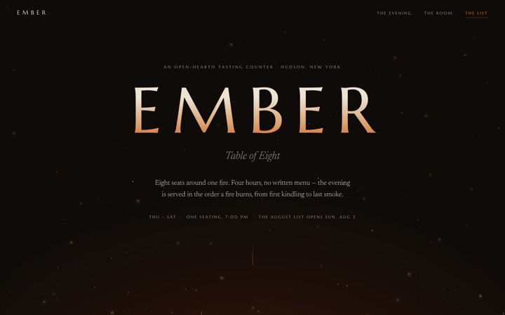 Homepage of EMBER — Table of Eight