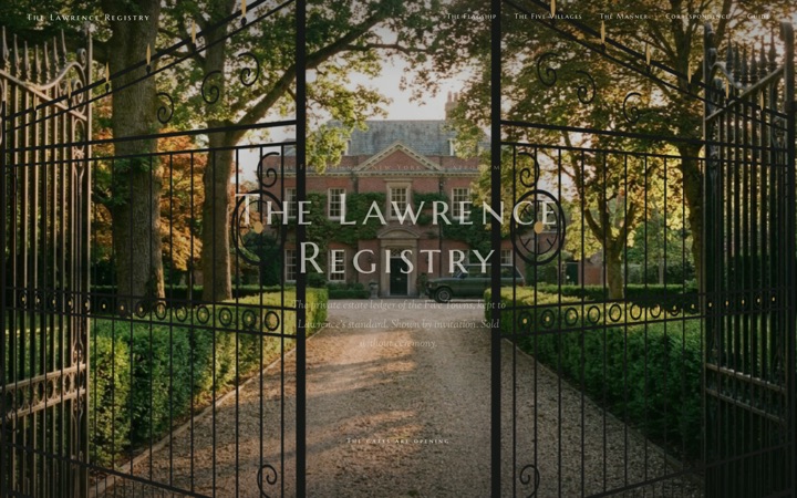 Homepage of The Lawrence Registry