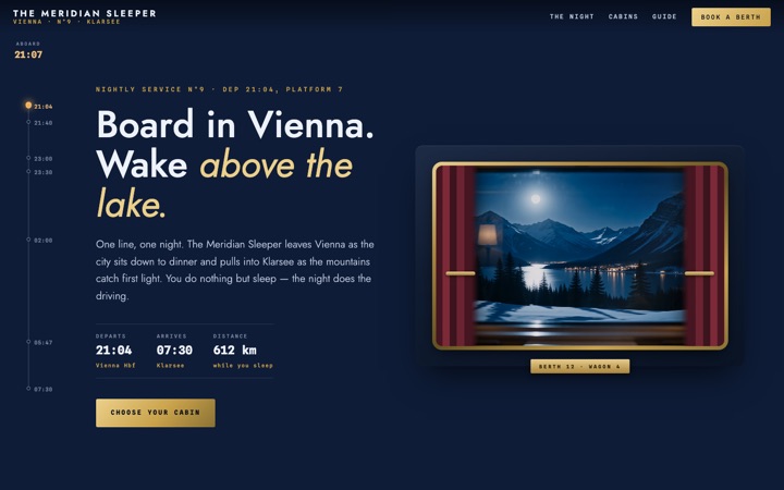 Homepage of The Meridian Sleeper