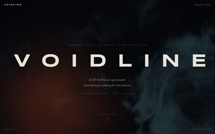 Homepage of VOIDLINE
